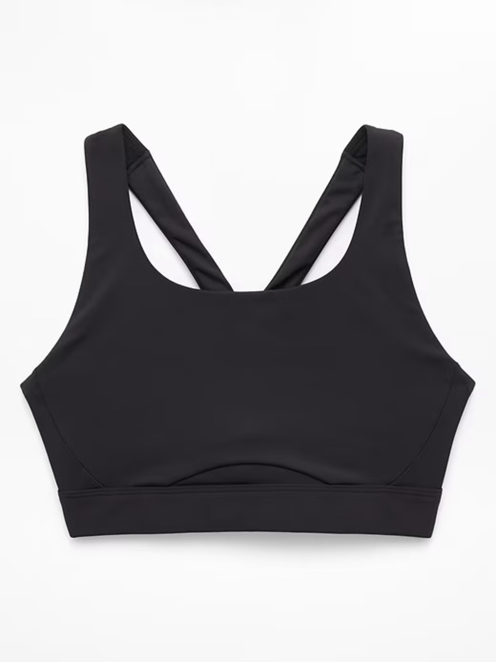 Athleta NWT Black Interval SportsBra Medium-Impact Racerback Large D-DD